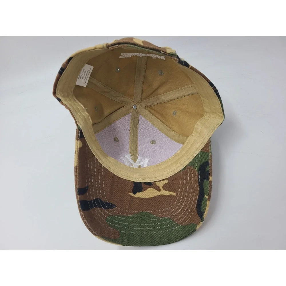 New York Yankees Camo Budweiser Adjustable Hat Cap SGA MLB Baseball‎ Brown Green
